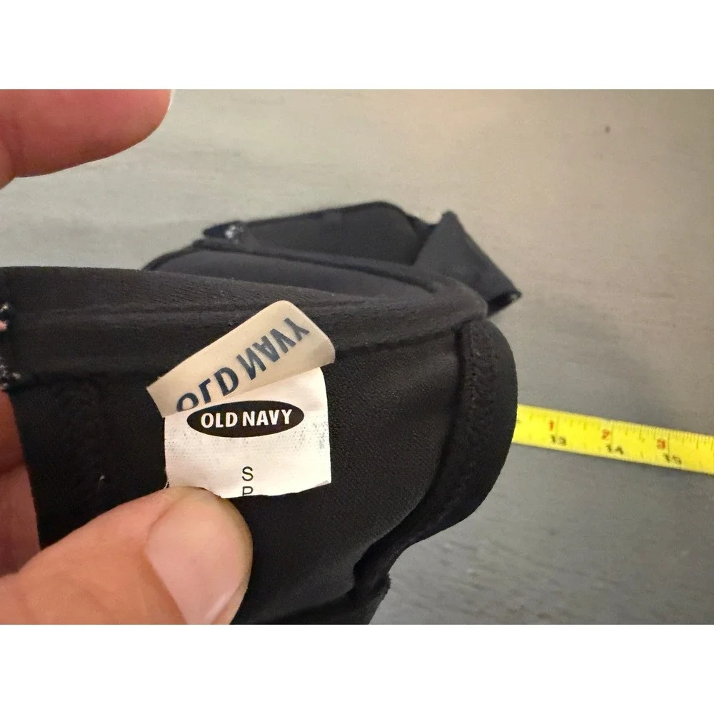 Old Navy Black Strapless Underwire Bikini Swim Top Small S Molded Cups Seamed